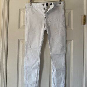 Hollister High-Rise Crop Jean Legging, size 9R, white, button-up